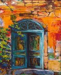 Firdous Siddiqui, Yadain, 18 x 24 Inch, Acrylic on Canvas, Cityscape Painting, AC-FRSQ-002